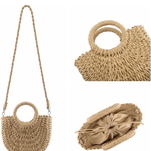 Women straw handbag/ tote crossbag - Picture 2 of 4